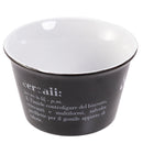 Tazza Bowl per Yogurt e Cereali 550 ml in Gres VdE Tivoli 1996 Nero e Bianco
