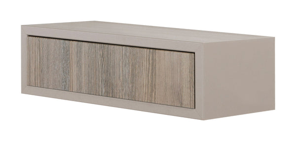 Mensola da Parete 1 Cassetto 45x13,4x20 cm in Fibra di Legno Lego Marrone e Rovere Moka