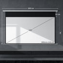 Telo per Proiettore 120 Pollici con Telecomando 293x8x193 cm in PVC e Metallo Bianco      