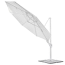 Ombrellone da Giardino Decentrato Ø3,5m in Alluminio Telo in Poliestere Mosini Jazz Bianco