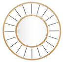 Specchio da Muro Glam Dark Ø81x6,5 Misura Specchio Ø41,5 cm in Ferro Oro e Nero