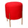 Pouf Contenitore Ø40xh51 cm in Tessuto Rosso