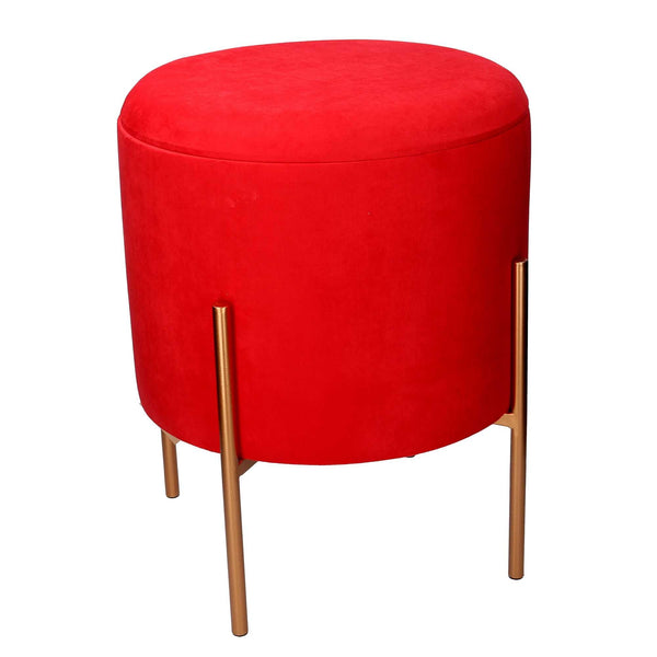 Pouf Contenitore Ø40xh51 cm in Tessuto Rosso sconto