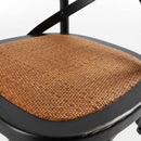 Set 4 Sedie Seduta in paglia 80x50x52 cm in Legno di Faggio Pompei Wood Nero