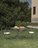 Set 4 Sedie da Giardino 52x55x85 cm in Acciaio con Braccioli RD Italia Fiona Antracite