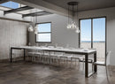 Tavolo Allungabile 160-420x90x77 cm Tecno Evolution Bianco Frassino
