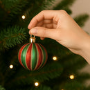 Box 24 Palline di Natale per Albero Sfere Natalizie Addobbo Rosso e Verde da 6 cm
