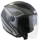 Casco Jet per Scooter Visiera Lunga CGM Phoenix 130G Verde Opaco