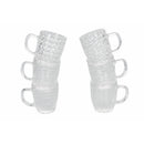 Set 6 Tazzine da Caffè Ø6x7 cm in Vetro Trasparente VdE Tivoli 1996 Geometrie