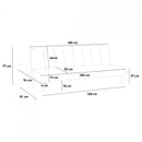 Divano Letto Clic Clac 180x81x77 cm in Tessuto Grigio Scuro