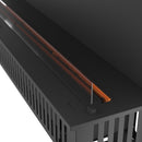 Camino a Vapore Elettrico da Incasso Invapo Inside C2200 Effetto Fiamma 3D in Acciaio Nero      