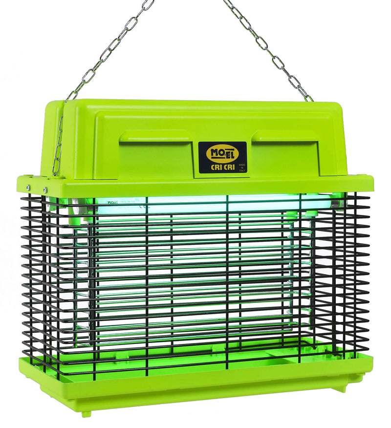 Zanzariera Elettrica 2 Lampade 30W Moel Cri-Cri Fluo Giallo Lime
