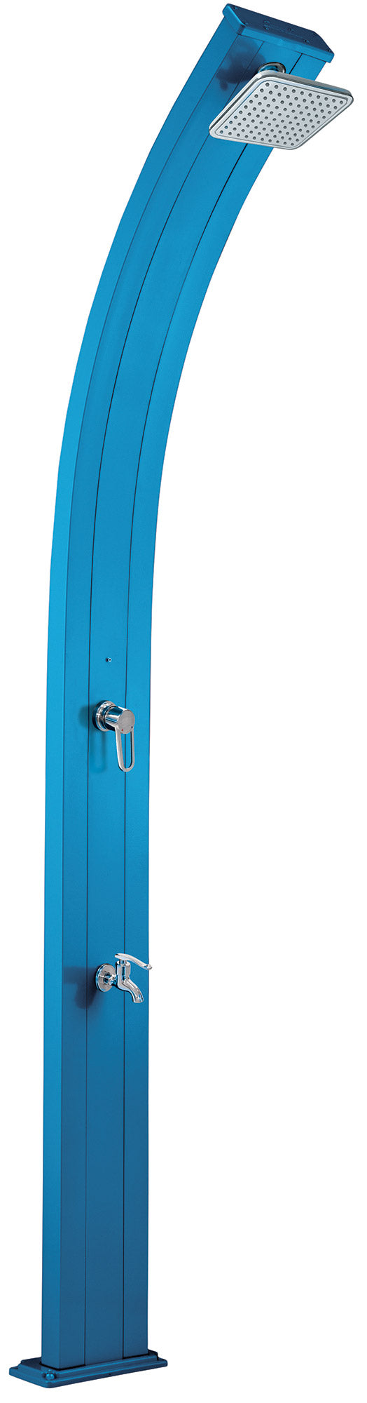 Doccia Solare da Giardino 30L Miscelatore e Lavapiedi Blu sconto