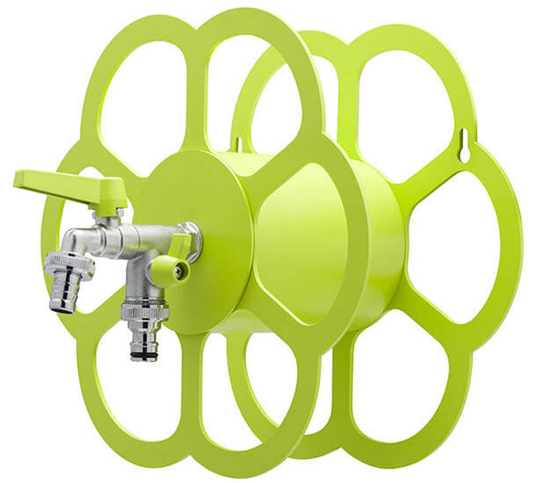 Portatubo da Muro in Metallo con Rubinetto a Doppia Uscita Belfer 42/FR Verde Acido sconto