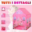 Tenda Casetta per Bambini 93x69x103 cm  Principessa Rosa