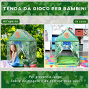 Tenda Casetta per Bambini 93x69x103 cm  Mimetica Verde