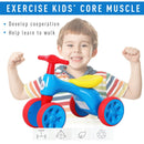 Triciclo per Bambini 4 Ruore  Primi Passi Rosso Blu e Giallo