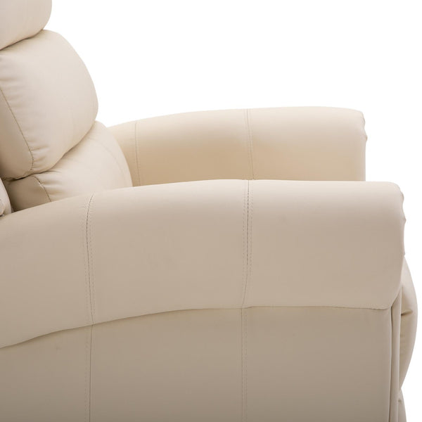 sconto Poltrona Alzapersona Elettrica 1 Motore in Similpelle  Crema