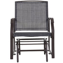 Set Salotto da Giardino in Acciaio 2 Sedie e Tavolino  Marrone e Grigio