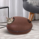 Cuccia per Gatti Riscaldante da Interno 47x38x24 cm  Marrone