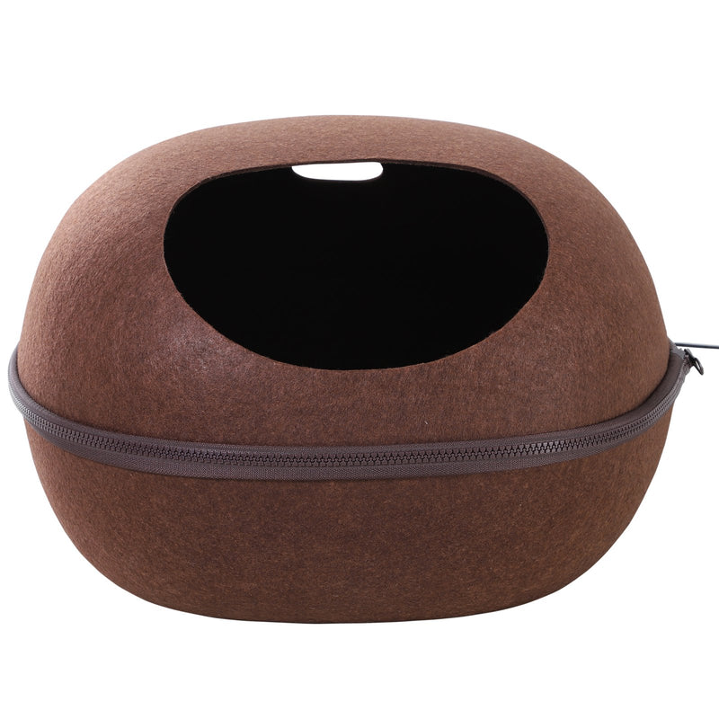 Cuccia per Gatti Riscaldante da Interno 47x38x24 cm  Marrone