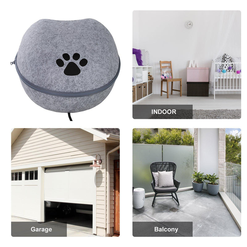 Cuccia per Gatti Riscaldante da Interno 47x38x24 cm  Grigia