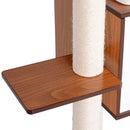 Albero Tiragraffi per Gatti con Cuccia 50x55x153 cm in Corda e Sisal  Marrone e Beige