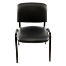 Sedia Poltrona Attesa da Ufficio in Similpelle Bozzini Nero
