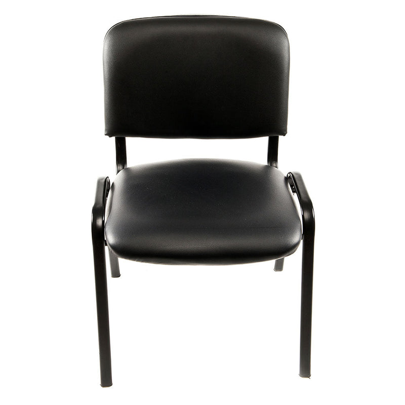 Sedia Poltrona Attesa da Ufficio in Similpelle Bozzini Nero