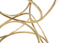 Tavolinetto Circly Ø38x53 cm in Ferro e Specchio Oro e Argento