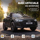 Macchina Elettrica per Bambini 12 V Audi A5L 101x55x43 cm con Telecomando Batteria al Litio e 2 Motori in PP Nero      