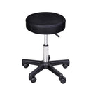 Sgabello per Parrucchieri Altezza Regolabile con 3 Rivestimenti  Nero Rosso e Bianco