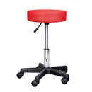 Sgabello per Parrucchieri Altezza Regolabile con 3 Rivestimenti  Nero Rosso e Bianco