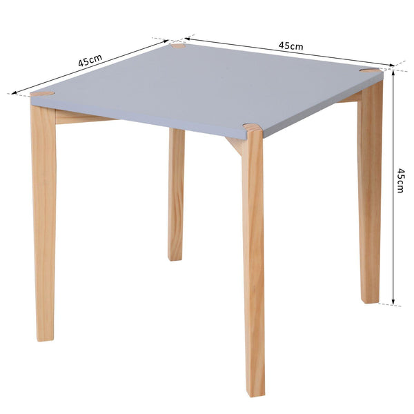 Tavolino da Soggiorno 45x45x45 cm in MDF e Legno Grigio prezzo