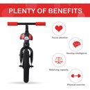 Bicicletta Pedagogica per Bambini 10" Senza Pedali  Nera e Rosso