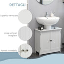 Mobile Sottolavello da Bagno 60x30x60 cm 2 Ante  Bianco