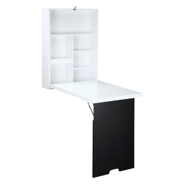 prezzo Tavolo Scrivania Pieghevole a Muro 60x88,5x146,5 cm  Bianco e Nero