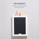 Tavolo Scrivania Pieghevole a Muro 60x88,5x146,5 cm  Bianco e Nero