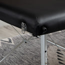 Lettino da Massaggio Fisioterapia 1 Snodo 185x70,1x80 cm in Legno  Nero