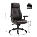 Sedia da Ufficio Presidenziale in Similpelle  Marrone