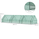 Serra da Giardino in Acciaio e Polietilene 400x100x80 cm  Verde