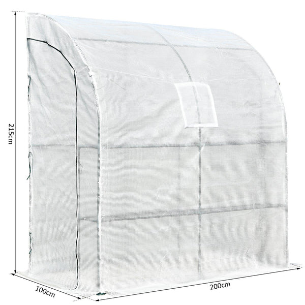 prezzo Serra da Giardino in Acciaio e Polietilene 200x100x215 cm  Bianca