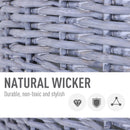 Trasportino in Vimini per Gatti 42x35x37 cm con Cuscino  Grigio