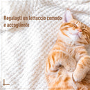 Cuccia Amaca in PVC Effetto Rattan per Gatti Ø60x110 cm con Cuscino  Nera