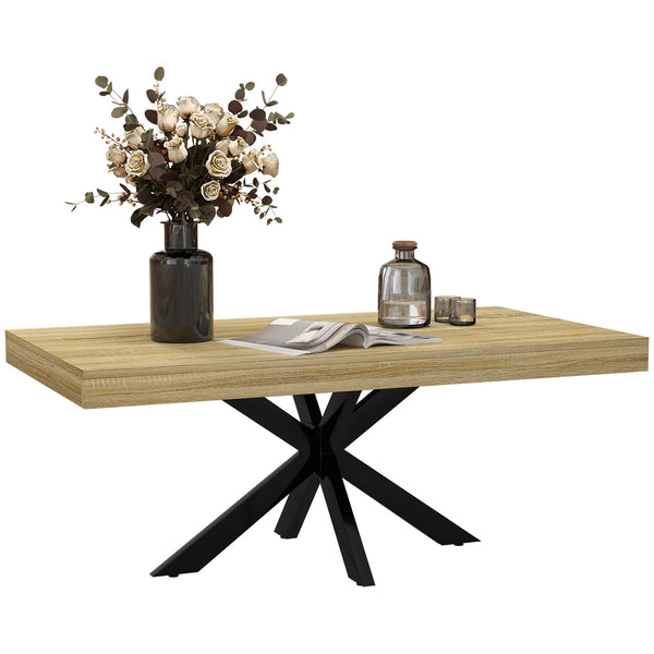 acquista Tavolino Basso da Soggiorno Stile Industriale 110x60x45 cm Nero e color Legno