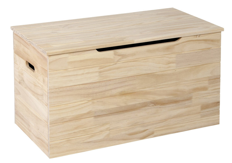 Cassapanca Baule Rettangolarein Legno Pino Grezzo 85x45x45 cm Fumer Super Jolly