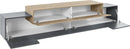 Mobile Tv 2 Ante a Ribalta 240x45x51,5 cm Coro Grigio Antracite Opaco/Rovere Wotan  