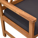 Set Salotto da Giardino in Legno Divano 2 Poltrone  Montana Marrone e Grigio