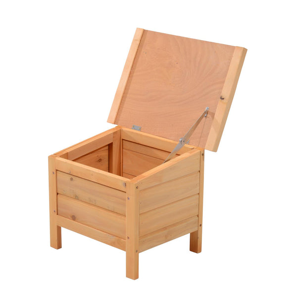 Contenitore Box da Giardino Portautensili in Legno 45x33x36 cm  Box sconto