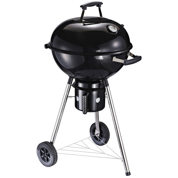 prezzo Barbecue a Carbone Carbonella in Acciaio Portatile 2 Ruote 50x63x94 cm Round